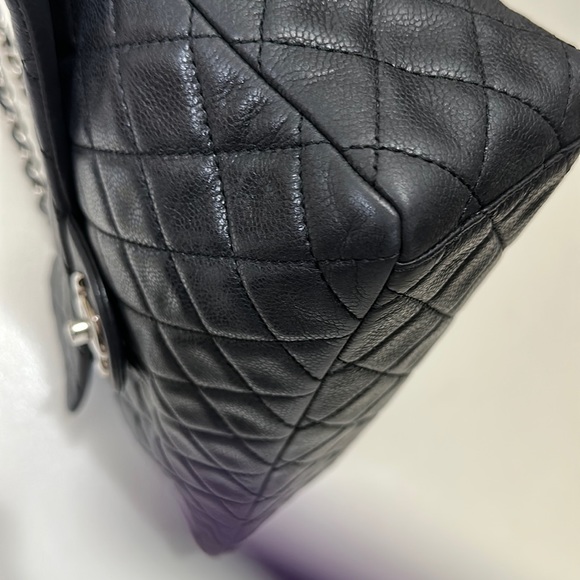 💎✨BEAUTIFUL✨💎 Chanel Quilted CC Caviar Leather Black Chain Shoulder … - Picture 8 of 17